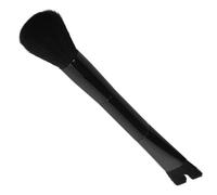Mikikit Nose Contour Brush for Double Head Powder Brush U-shaped Ps Nylon Aluminium, Black, Single, Easy Carry Makeup Tool Makeup Beginners
