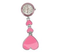 Mikikit Nurse Pocket Watch for Women Waterproof Heart-Shaped Fob Watch with Easy-Read Dial and Second Hand for Professionals