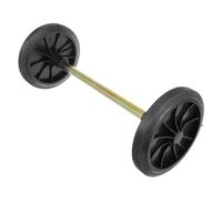 Mikikit Outdoor Wheelie Bin Replacement Rubber Wheel with Hollow Shaft Black Rubber and Iron Material with Excellent Performance and Easy Random Color