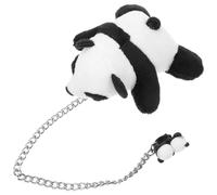 Mikikit Panda Shoe Chain Decoration with Plush Cartoon Charm 3d Panda Butt Sneaker Accessory for Women’s Boots Western Style Shoe Charm Clip