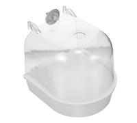 Mikikit Parrot Bath Box for Birds Essential Bird Bathing Tub and Cage Accessory for Parakeets Cockatiels and Budgies Bird Bath Container