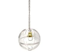 Mikikit Parrot Foraging Ball for Conure and Parrot, Acrylic Educational with Silver Finish, Prevents Negative Behaviour, for Cage and Play Gym Use