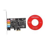 Mikikit Pcie to 5.1 Internal Sound Card Audio Card with Low Profile Bracket, 5 Interfaces, Digital Surround Sound for Desktop Computers and Home Cinema Use Random Color