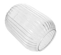 Mikikit Pendant Light Shade Vintage Ribbed Glass Lampshade 140X200Mm Lantern Cover Replacement for Living Room Ceiling Light Fixture