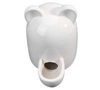 Mikikit Pet Water Dispenser and Feeder, Self-Dispensing Drinking Bowl Ceramic Cat Ear Small 100Ml White for Hamster, Rabbit, Pet Cage