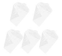 Mikikit Plastic Clothes Protective Covers 5Pcs Waterproof Garment Dustproof Bags for Hanging Clothes Rack Household Use 50X70Cm Half-Cover Design