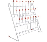 Mikikit Plastic Coated Laboratory Draining Drying Rack with 24 Pegs, Test Tube and Beaker Drying Stand for Chemistry Lab Use