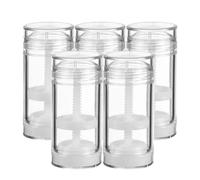Mikikit Plastic Empty Deodorant Containers for Dispensing Homemade Creams and Making Solid Perfumes 5pcs 30ml Paste Bottles Refillable Pp Material for Trip and Camping