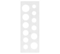 Mikikit Plastic Fruit Measuring Ruler Diameter Gauge for Oranges Apples Citrus Small Size 15-32mm 12 Models Fruit Grading Tool for Gardening