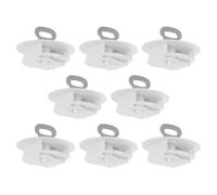 Mikikit Plastic Piggy Bank Replacement Stoppers 8Pcs White 40Mm Round Plugs with Lock and Key for Saving Box Coin Jar Closure for Adult Use