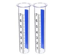 Mikikit Plastic Rain Gauge Replacement Tubes Scale for Accurate Rainwater Measurement 2pcs Portable High Precision Measurement Outdoor Rain Gauge for Garden and Camping