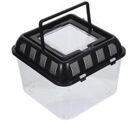 Mikikit Plastic Reptile Feeding Box for Tortoise and Aquarium Fish with Large Comfortable Space, Pet Carrier for Domestic Pets and Living Foods Random Color