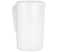 Mikikit Plastic Water Pitcher with Lid and Handle 2500ml Capacity, Easy to Clean with Scale Mark, White Plastic Jug for Cold Drinks, Lemon Water, and Iced Tea Storage