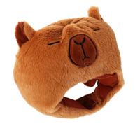 Mikikit Plush Animal Headgear Cute Wearable Stuffed Cosplay Hat for Themed Parties Photography Performance Fluffy Novelty Hat with Distinctive Shape Engaging Fun Accessory for Adults