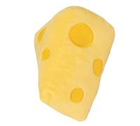 Mikikit Plush Catnip Teeth Grinding for Cats Cheese Shape Interactive Play Pet for Indoor Daily Life to Attract Cats Interest and Support Kitten Teething