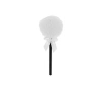 Mikikit Plush Puff for Body and Face with Comfortable Delicate Touch, White Simple Shaped Design, for Basket and Home Use