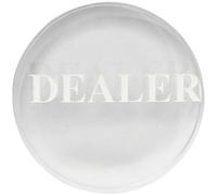 Mikikit Poker Button Crystal Material Double-sided Compact Dealer Button Large Enough to Find Easily for Poker Game and Texas Events