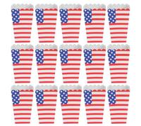 Mikikit Popcorn Boxes 36 Pcs Disposable Paper Bags Compact Size Patriotic Theme Suitable for Large-Scale Events Independence Day Celebrations