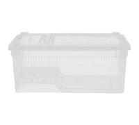 Mikikit Portable Acrylic Reptile Habitat Box with Airflow Holes Easy-Maintenance Container for Spider Snake Lizard Frog 7.48X4.72X3.15In