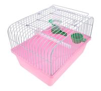 Mikikit Portable Birdcage for Small Animals and Parrots with Perch Food Box and Water Dispenser Easy Storage and Transportation for Travel and Outdoor Adventures Random Color