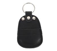 Mikikit Portable Black Guitar Plectrum Bag for Storage and Carrying Ukulele and Bass Plectrums, Compact Pick Holder Case Suitable for Friends and Relatives Who Love to Play Guitar