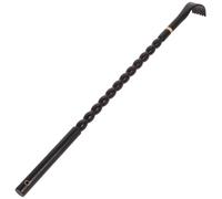 Mikikit Portable Ebony Long Back Scratcher with Beaded Design, Wooden Back Relax Massager for Adults, Household Full-Body Tickling and Itch Relief Tool