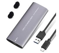 Mikikit Portable External Solid State Drive Enclosure with USB 3.1 Type-c, Aluminum Alloy Shell, Intelligent Hibernation Technology, Fast Reading Speed, Compatible with Smart Routers