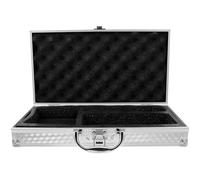 Mikikit Portable Hard Shell Mic Carrying Case for Outdoor Use with Sponge Interior, Aluminium Alloy Material, Protective Microphone Case Suitable for Singers and Wireless Microphones