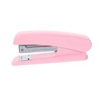 Mikikit Portable Mini Stapler Pink Handheld Office Stapler Easy Binding Desktop Stationery for School and Office Supplies