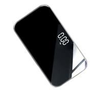 Mikikit Portable Mini Travel Weight Scale with 50G Accuracy, Electronic Mirror Scale Featuring 4 High-Precision Sensors, USB Charging, Black for Home and-The-Go