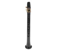 Mikikit Portable Pocket Saxophone 8-hole Mini Saxophone Handmade Plastic Woodwind Instrument Black for Travel and Performance