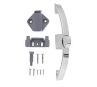 Mikikit Practical Button Locks and Cabinet Door Catch Lock, Zinc Alloy with Polished Chrome, 160Mm Length, Suitable for Mobile Homes and Yacht Furniture