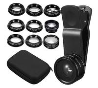 Mikikit Practical Lens Camera Lens Kit with Universal Compatibility for Landscape Photography and Daily Travelling Plastic Alloy Construction Black