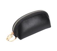 Mikikit Pu Leather Key Wallet Holder with Zinc Alloy Key Chain Organizer Comfortable Touch Pocket for Keeping Change Suitable for Men and Women