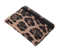 Mikikit Pu Leopard Print RFID Passport Holder Multiple Card Slots Travel Passport Organizer and Ticket Protector for Men and Women