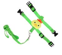 Mikikit Rabbit Harness Leash Adjustable Pets Traction Rope with Reduced Pulling Pressure and Convenient Wear Polyester Material Light Green for Small Animals Walking