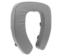 Mikikit Raised Toilet Seat Riser with Thick Cushion Bathroom Chair Cover for Seniors Comfortable Height-Enhancing Potty Pad Grey