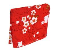Mikikit Red Chinese Wrapping Paper Japanese Furoshiki Bento Cloth Wrap with Flower Printing Design, Untwisted Yarn Material, Sturdy Handkerchief Not Easy to Deform Or Fade for Home