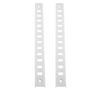 Mikikit Refrigerator Shelf Clip Brackets and Stainless Steel 2pcs for Universal Fit Metal Shelf Support Bar Silver Commercial Freezer Accessories Cold Cabinet Fridge