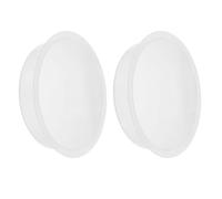 Mikikit Replacement with Secure Mounting Options 2pcs Bird Feeding Trays and Water Bowls Inserts, round Weather-resistant Pp Plastic Birdbath Bowls for Hummingbird and Bird Outdoor