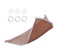 Mikikit Reptile Hanging Hammock Bed for Gecko and Snake, Coffee Cloth Material with Suction Cups, Easy to Dry and Fix, for Playing and Sleeping in Small Animal Cages