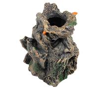Mikikit Resin Lizard Trunk Cave Hideout for Bearded Dragon and Lizard, Landscape Decoration Safe for Reptiles, for Pet Breeding Cage and Aquarium Habitat
