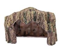 Mikikit Resin Turtle Basking Platform Providing a Resting Spot and Hiding Place with Cave-like Hideout and Climbing Ramp for Pet Habitat and Landscape Decoration for Turtles and Spiders