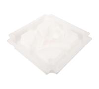 Mikikit Reusable White Plastic Paver Molds for Garden Patios and Paths, Easy to Use and Clean Concrete Stepping Stone Mold, Unique Path Maker for DIY Patio Pavement Projects