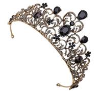 Mikikit Rhinestone Headband Bridal Tiara Alloy Crown Hair Accessories Shiny Beautiful Leaves Shape Easy to Wear Will Not Scratch The Skin Women Ladies Party Choice