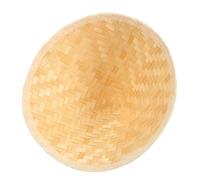 Mikikit Rice Farmer Hat 1Pcs Handmade Straw Hat Bamboo Weaving Wide Brim for Boys and Playing Outdoors