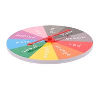 Mikikit Rotatable 20cm Red Plastic Prize Wheel with 12 Pointers, Fortune Raffle Wheel Game Prop for Party, Classroom, and Family Gatherings