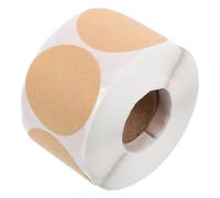 Mikikit Round Kraft Paper Blank Stickers Self Adhesive Label Tabs for Classification and Pricing Peel and Stick Removable Name Tags for Home Organization and Gift Labeling