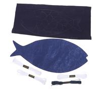 Mikikit Sashiko Embroidery Kit for Beginners DIY Japanese Stitch Coaster Place Mat Easy Hand Embroidery Project with Preprinted Instructions Craft for Adults