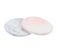 Mikikit Seal Wax Pad Ceramic Marble Pattern 2Pcs Heat-Resistant Square Plates for Wax Seal Stamps and DIY Crafts Home Use Coasters 3.7 Inch